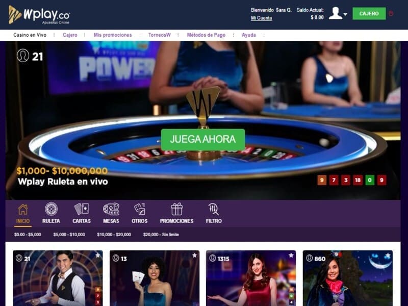 Casino Wplay en vivo