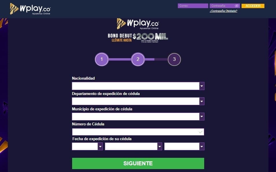 wplay registro facil y rápido